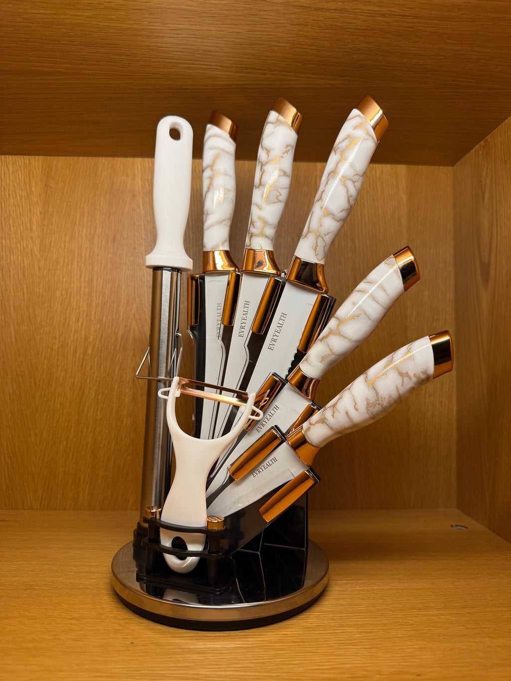 Kit de Facas Premium de Cocina Marmolado ✨
