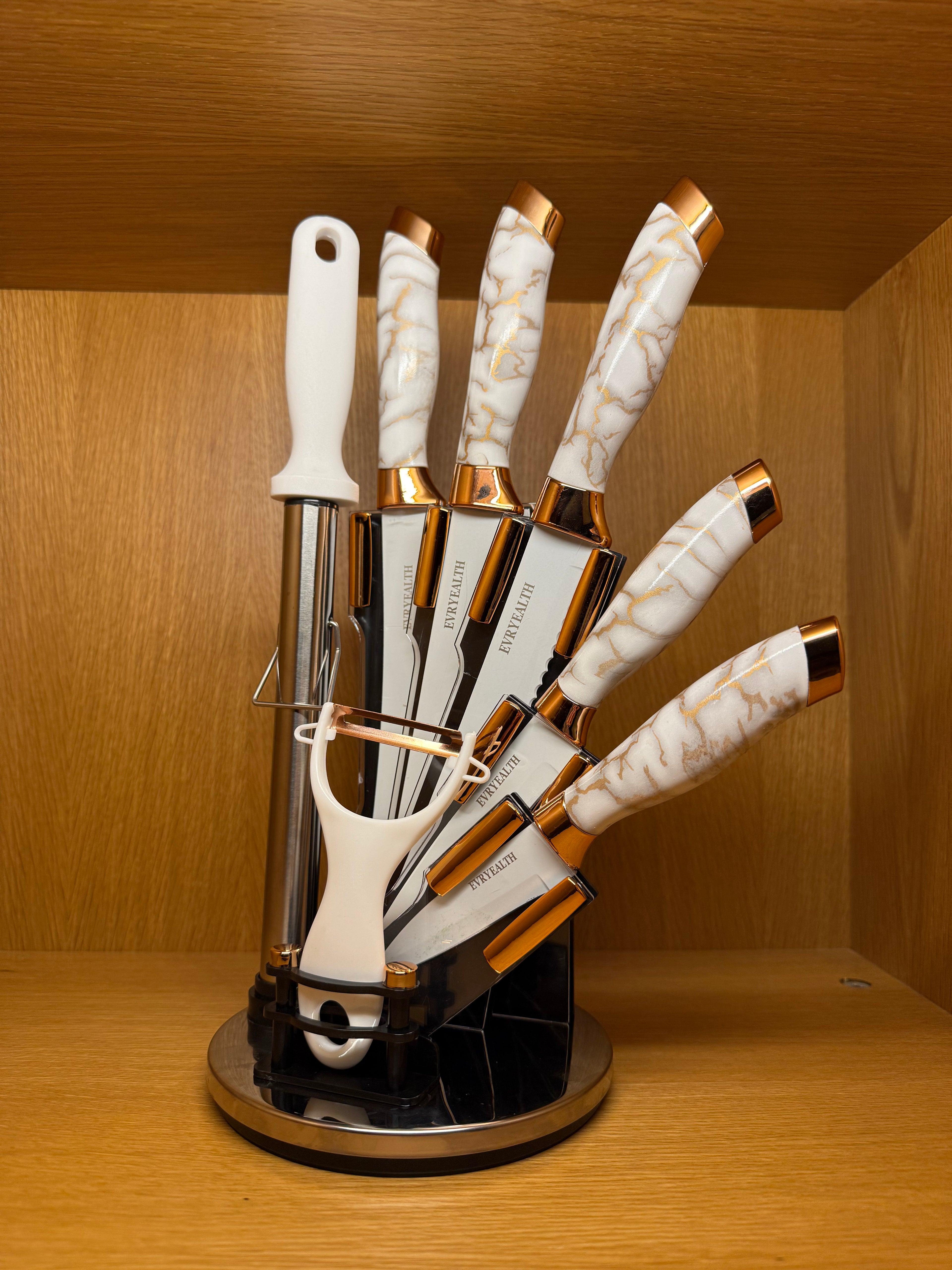 Kit de Facas Premium de Cocina Marmolado ✨