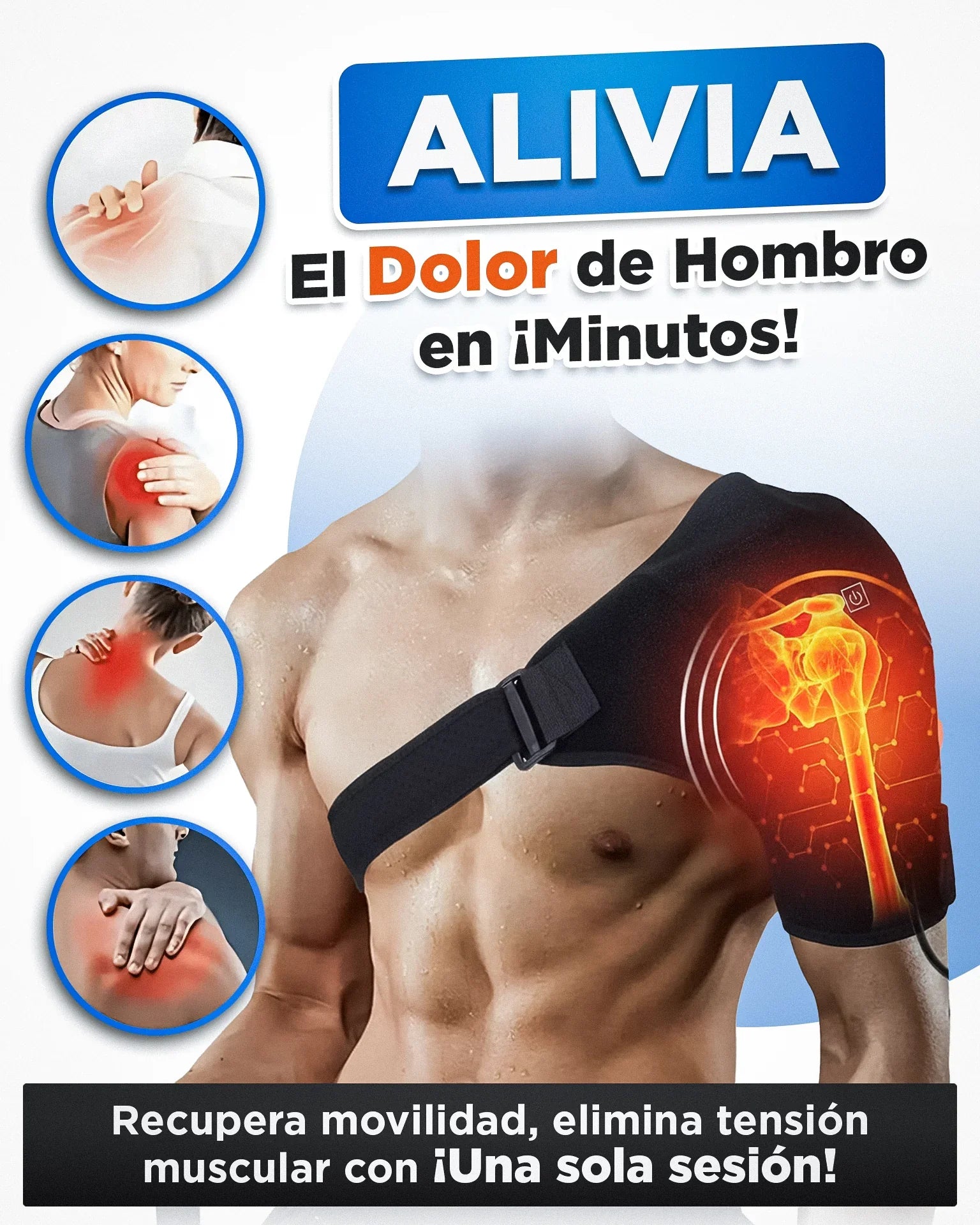 🌟 Alivio Instantáneo: Almohadilla de Hombro térmica y control de temperatura 🔥
