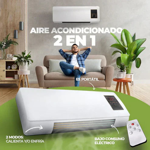 Mini Aire Acondicionado Portátil 2 en 1 Calor y Frio - Bajo consumo y Máxima Potencia